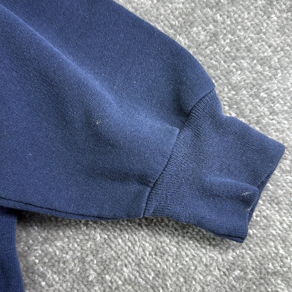 Vintage Hanes Busch Light Beer Embroidered Long Sleeve Sweatshirt Blue Mens XXL - Picture 9 of 12